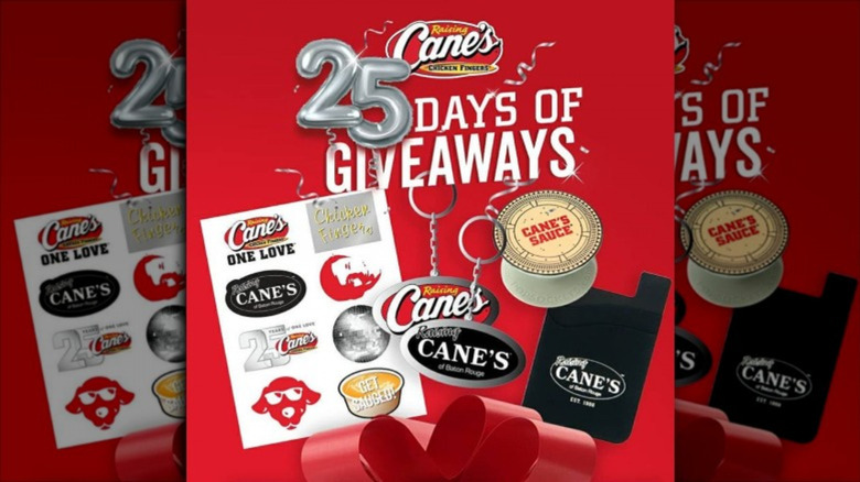 Raising Cane's 25 year anniversary giveaway prizes