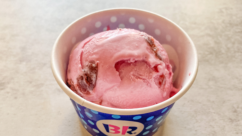 scoop cherries jubilee ice cream