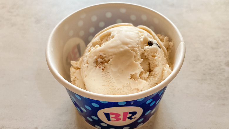 scoop butter pecan ice cream