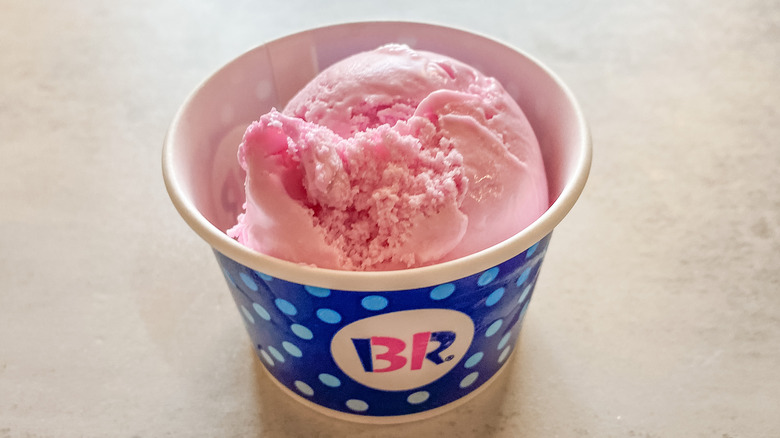 scoop pink bubblegum ice cream