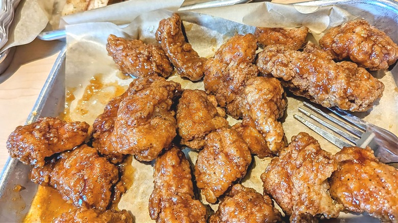 Fast food hot chicken wings