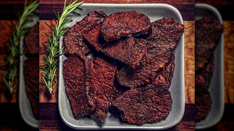 Beef jerky made from eye of round roast