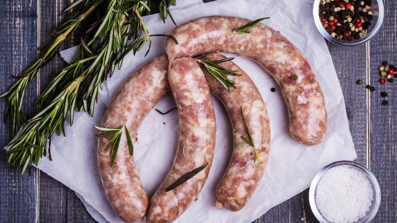 sausages with herbs