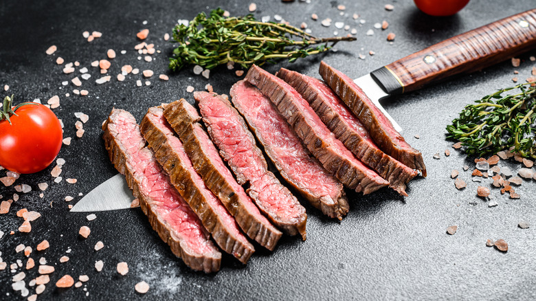 grilled flat iron steak