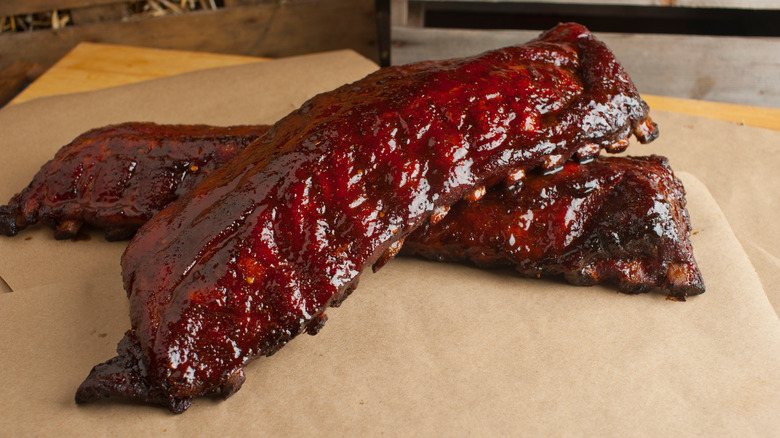 Barbecue baby back ribs