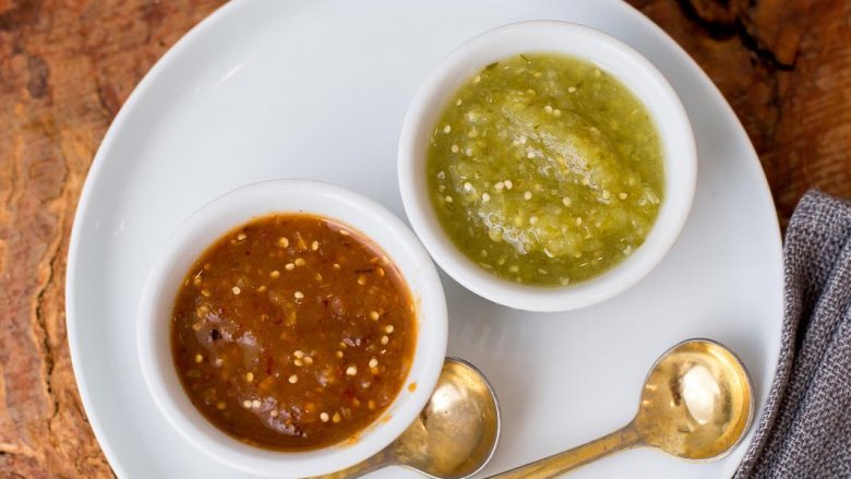 red and green salsa