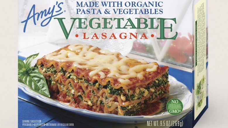 Frozen vegetable lasagna box