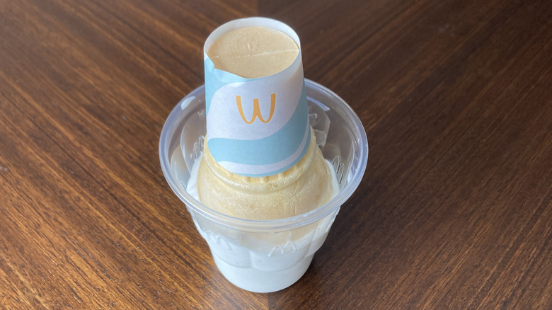 McDonalds soft serve cone in cup