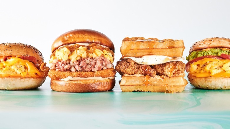 Crack't breakfast sandwiches