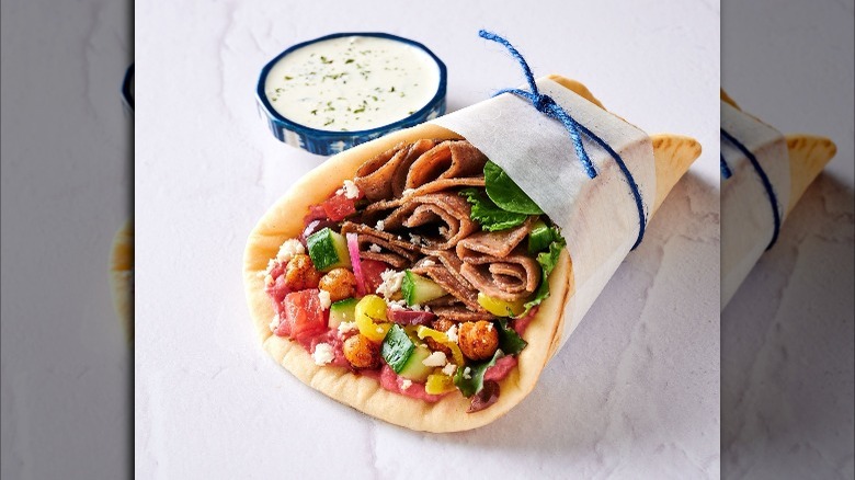 Lamb gyro pita wrap from TZKI