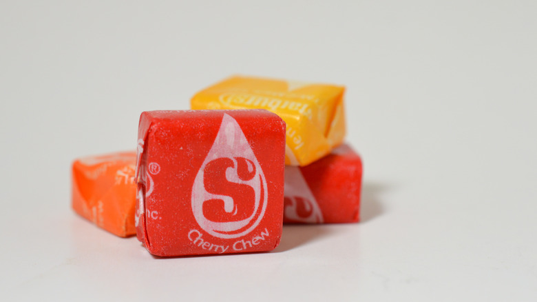 small pile of starburst candies