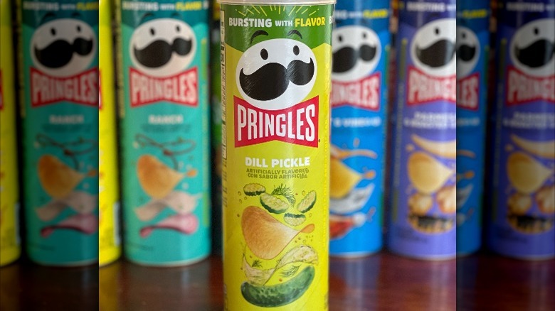 Dill Pickle Pringles can