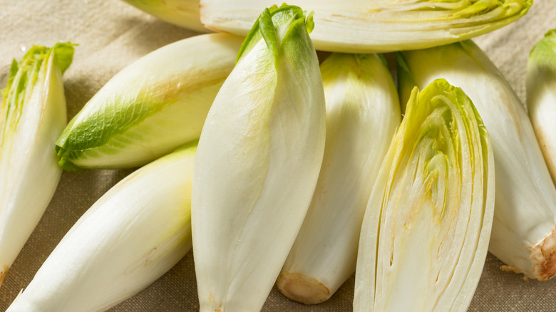 crisp endive leaves