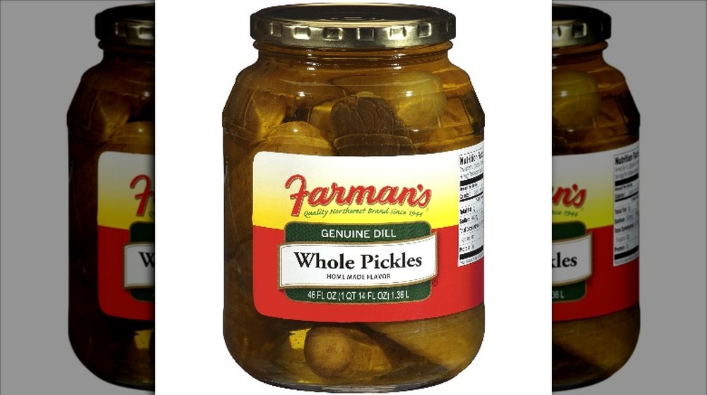 Jar of Farman's Homestyle Kosher Dill Pickles