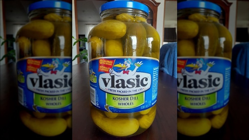 Jar of Vlasic Kosher Dill Wholes Pickles