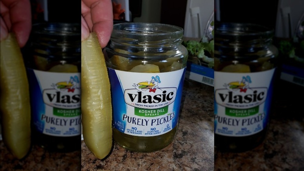 Jar of Vlasic Purely Pickles 