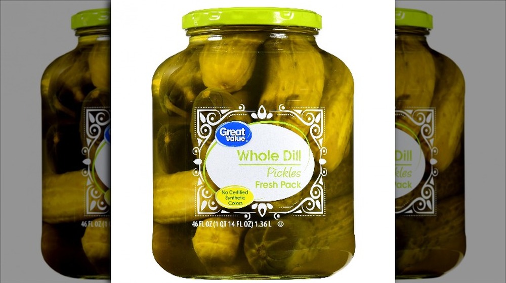 Jar of Walmart Great Value Dill Pickles