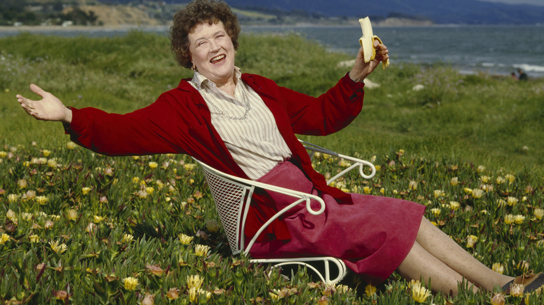 Julia Child with banana