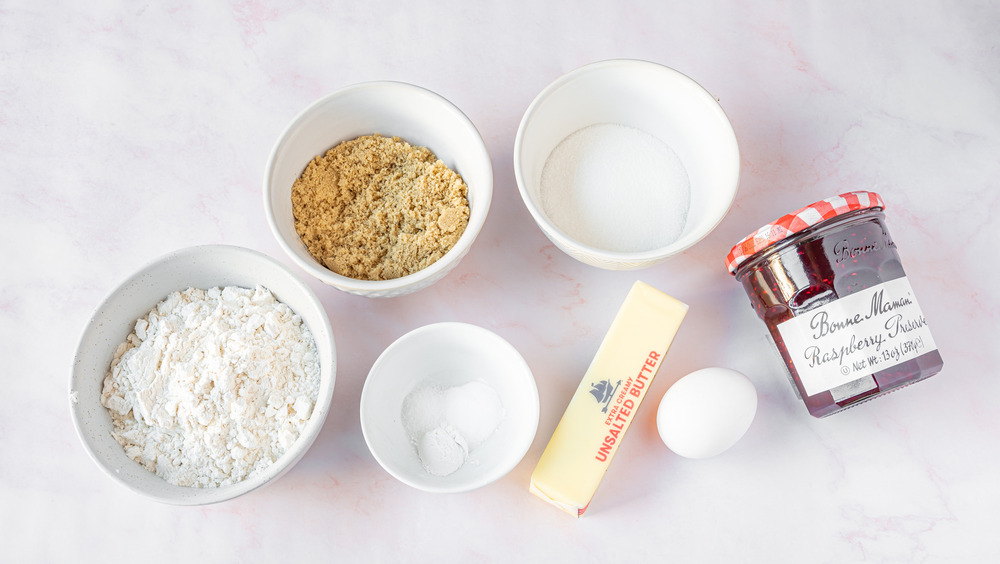 ingredients for raspberry bars