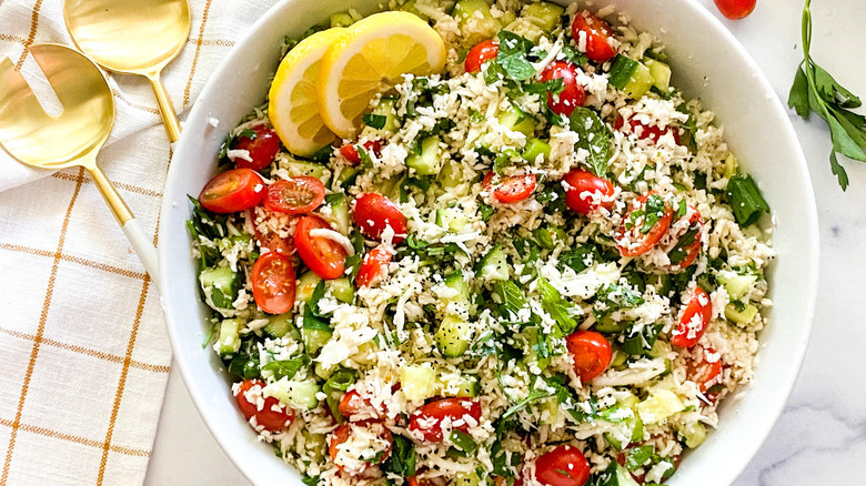 cauliflower tabbouleh with lemon