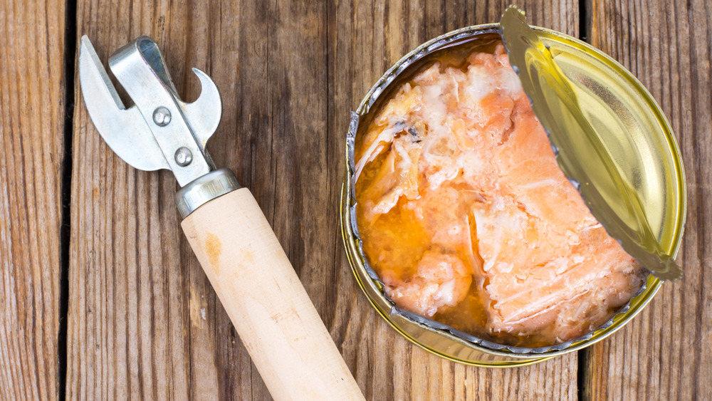 canned salmon and opener