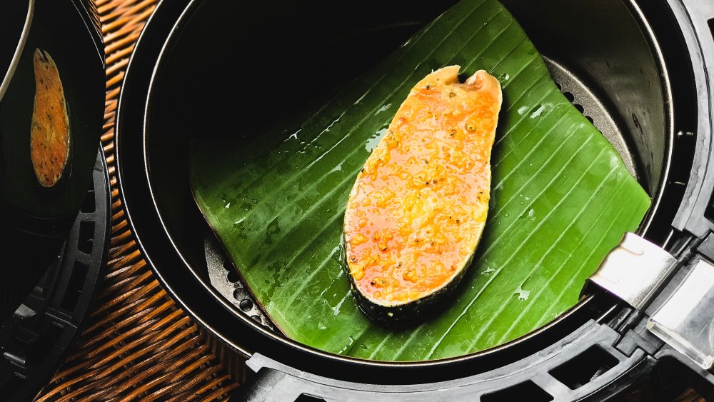 Fish with spices in an air fryer