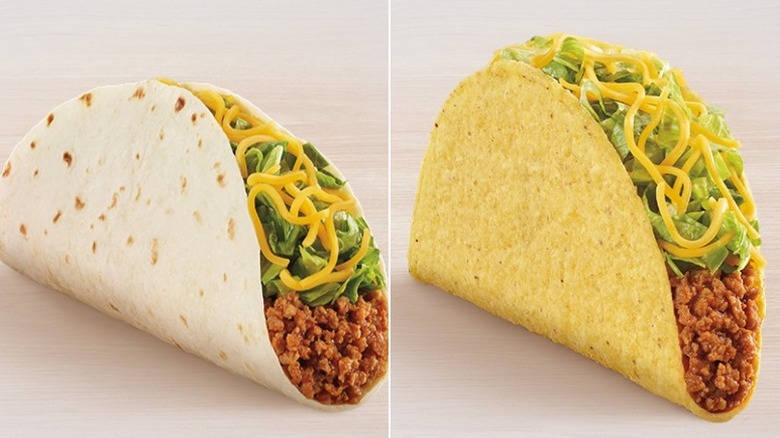 Soft taco and crunchy taco