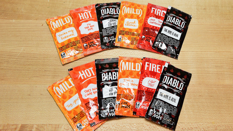  Taco Bell's iconic sauce packets.