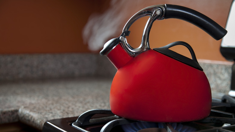 kettle on gas burner