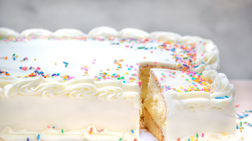 vanilla Costco sheet cake