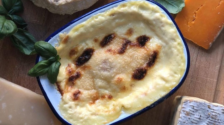 Clarence House cheesy baked eggs