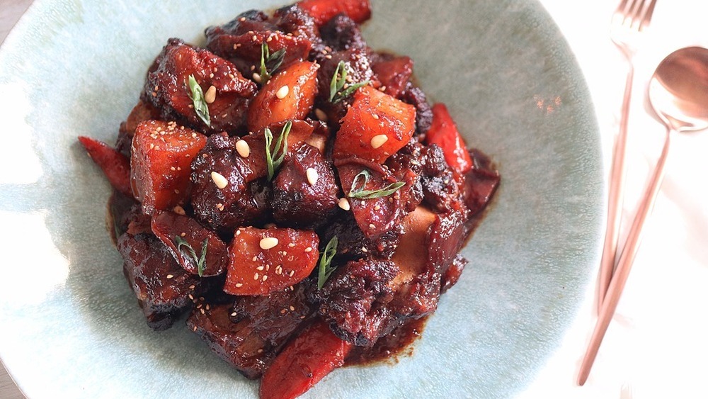 Soy-braised oxtail