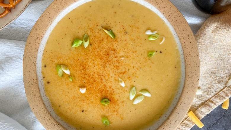 cheese sauce with green onions