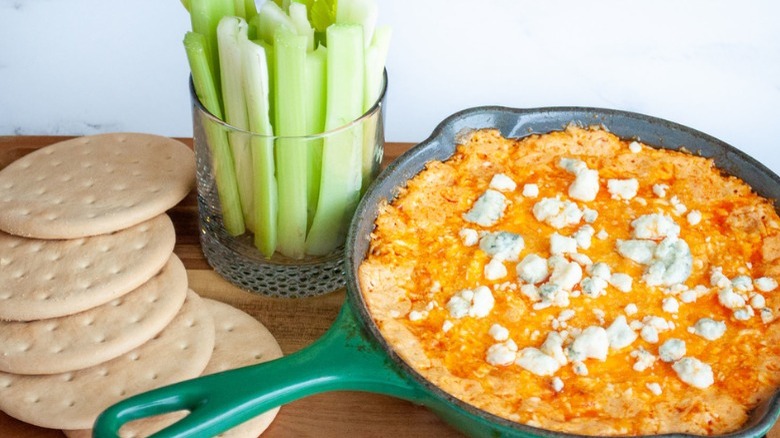 blue cheese dip with celery