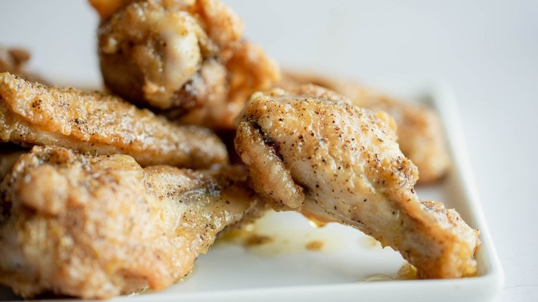 chicken wings on white plate