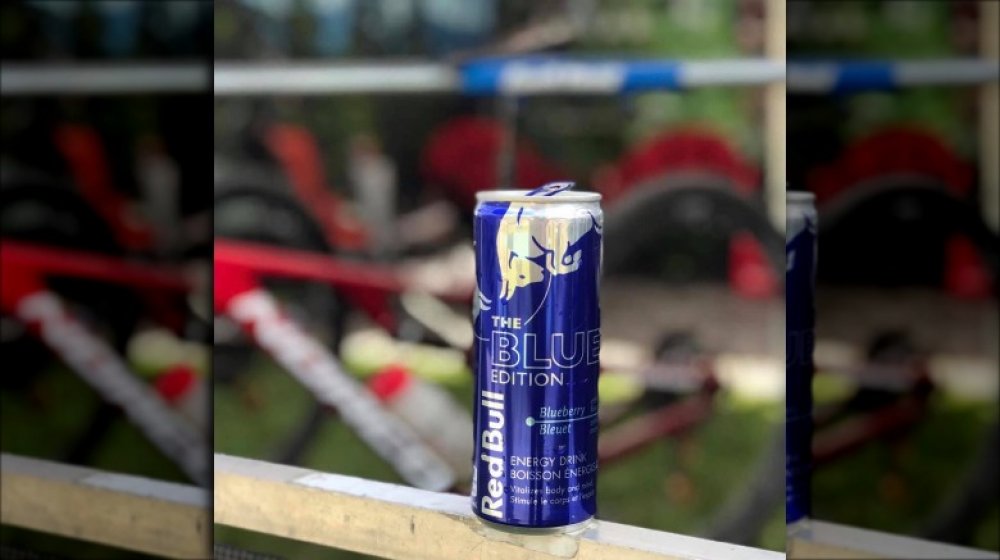 Can of Red Bull Blue Edition: Blueberry