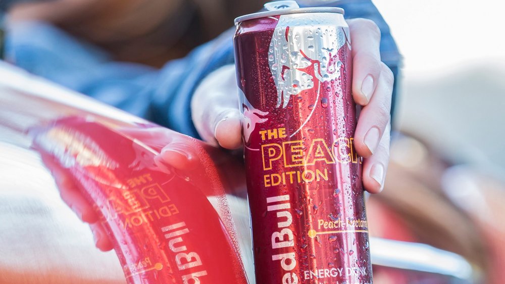 Can of Red Bull Peach Edition: Peach-Nectarine