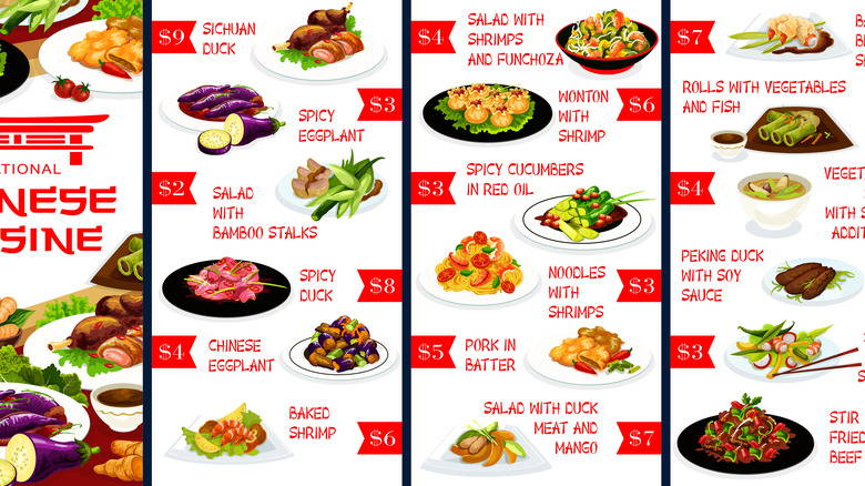 Chinese menu images