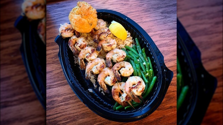 Shrimp skewers at Reb Lobster