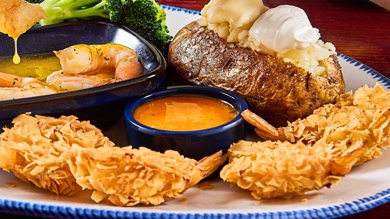 Red Lobster fried shrimp and baked potato