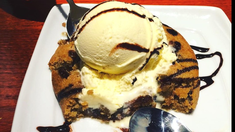 Chocolate chip ice cream cookie