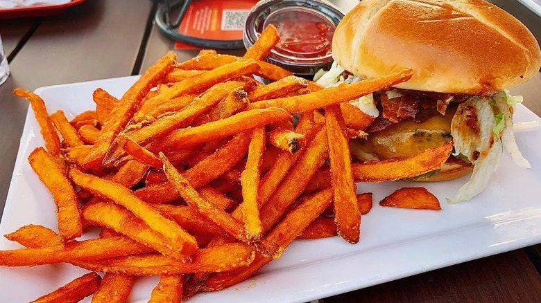 sweet potato fries burger