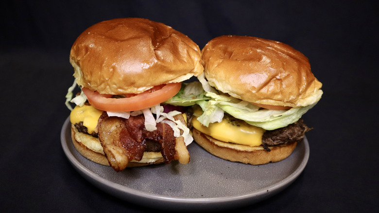 Texas Roadhouse burgers on plate