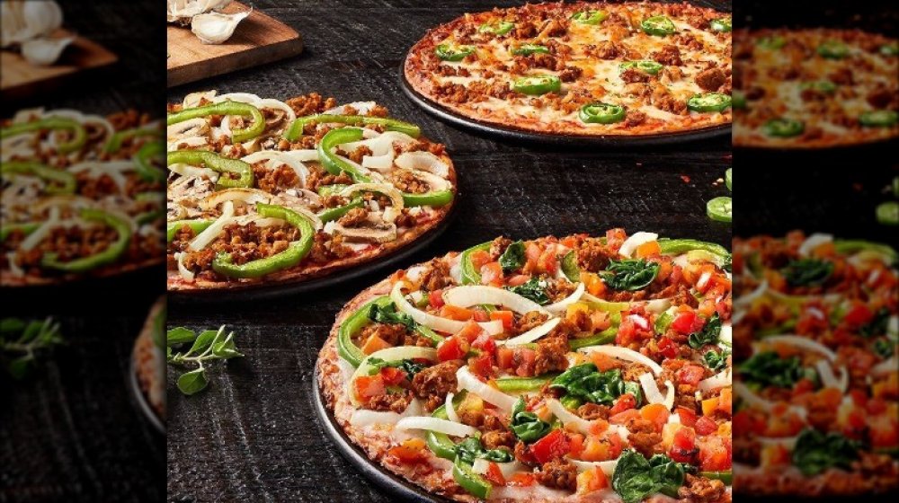 Three types of Donatos Pizza