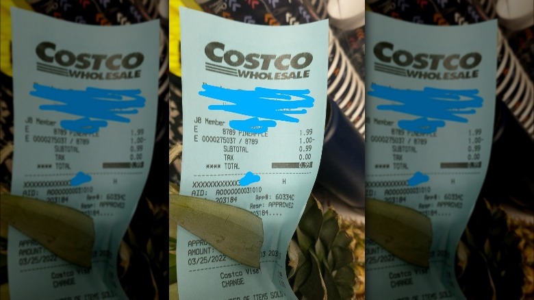 Costco receipt from a Reddit thread