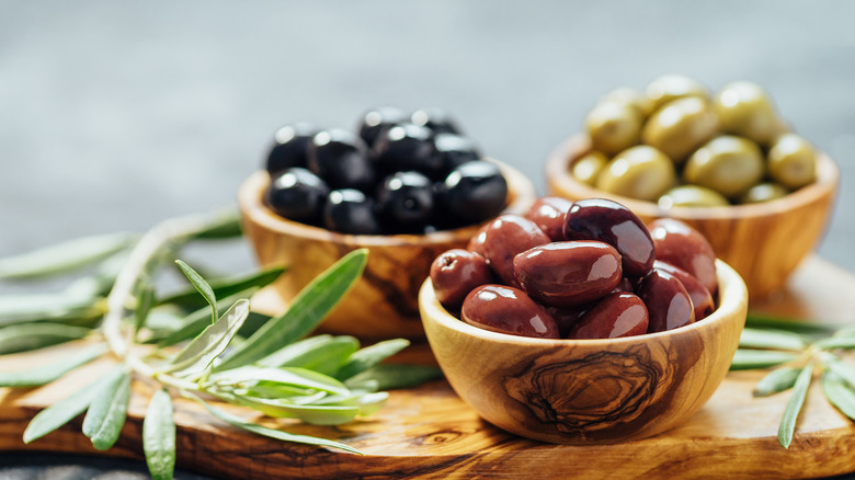 bowls of olives