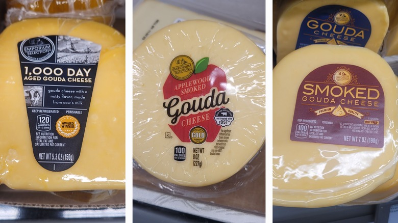 gouda cheese selection at aldi