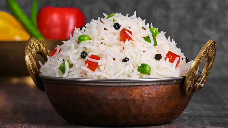 rice with vegetables in bowl