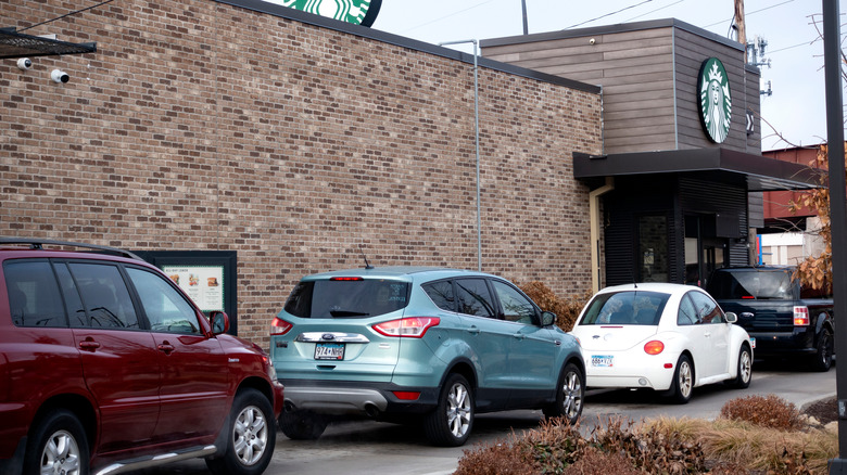 Starbucks drive-thru line