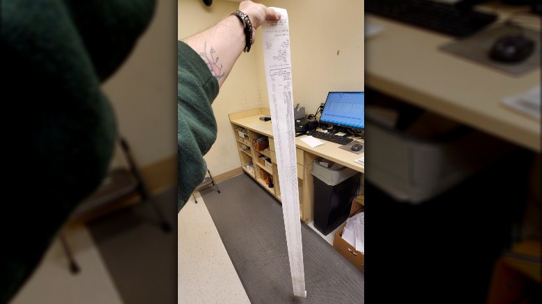 Lengthy Publix receipt